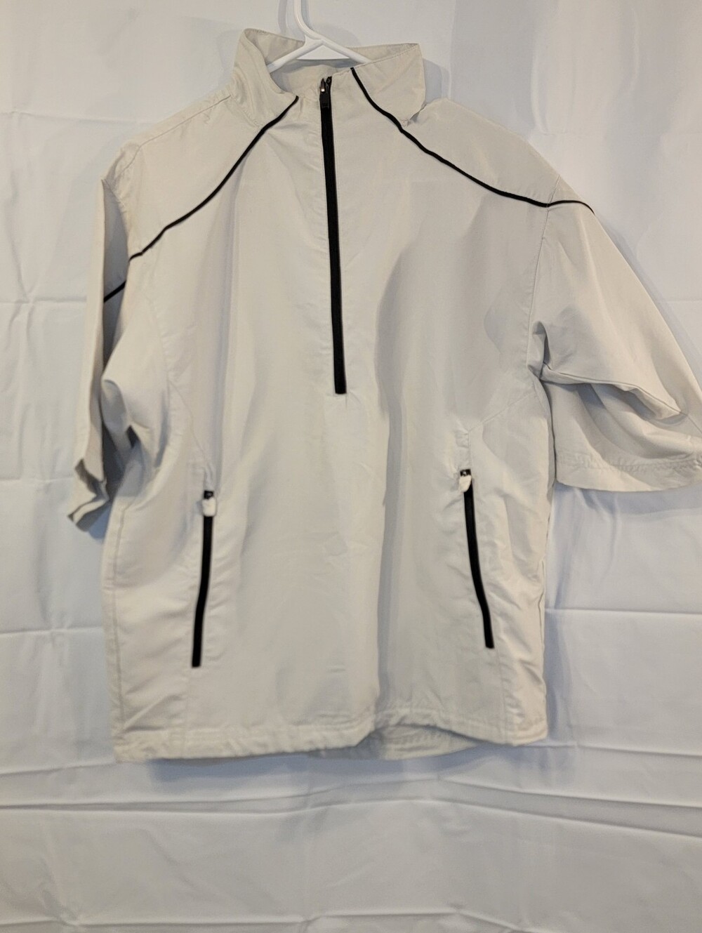 Page & Tuttle Free Swing Windbreaker Jacket 3/4 Sleeve Half Zip Small Golf Sport